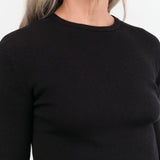 Sofie D'Hoore Apparel Womens Sweaters Minerva Rib Pullover in Black