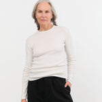 Sofie D'Hoore Apparel Womens Sweaters Minerva Rib Pullover in Off-White
