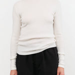 Sofie D'Hoore Apparel Womens Sweaters Minerva Rib Pullover in Off-White