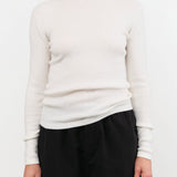 Sofie D'Hoore Apparel Womens Sweaters Minerva Rib Pullover in Off-White