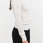 Sofie D'Hoore Apparel Womens Sweaters Minerva Rib Pullover in Off-White
