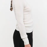 Sofie D'Hoore Apparel Womens Sweaters Minerva Rib Pullover in Off-White