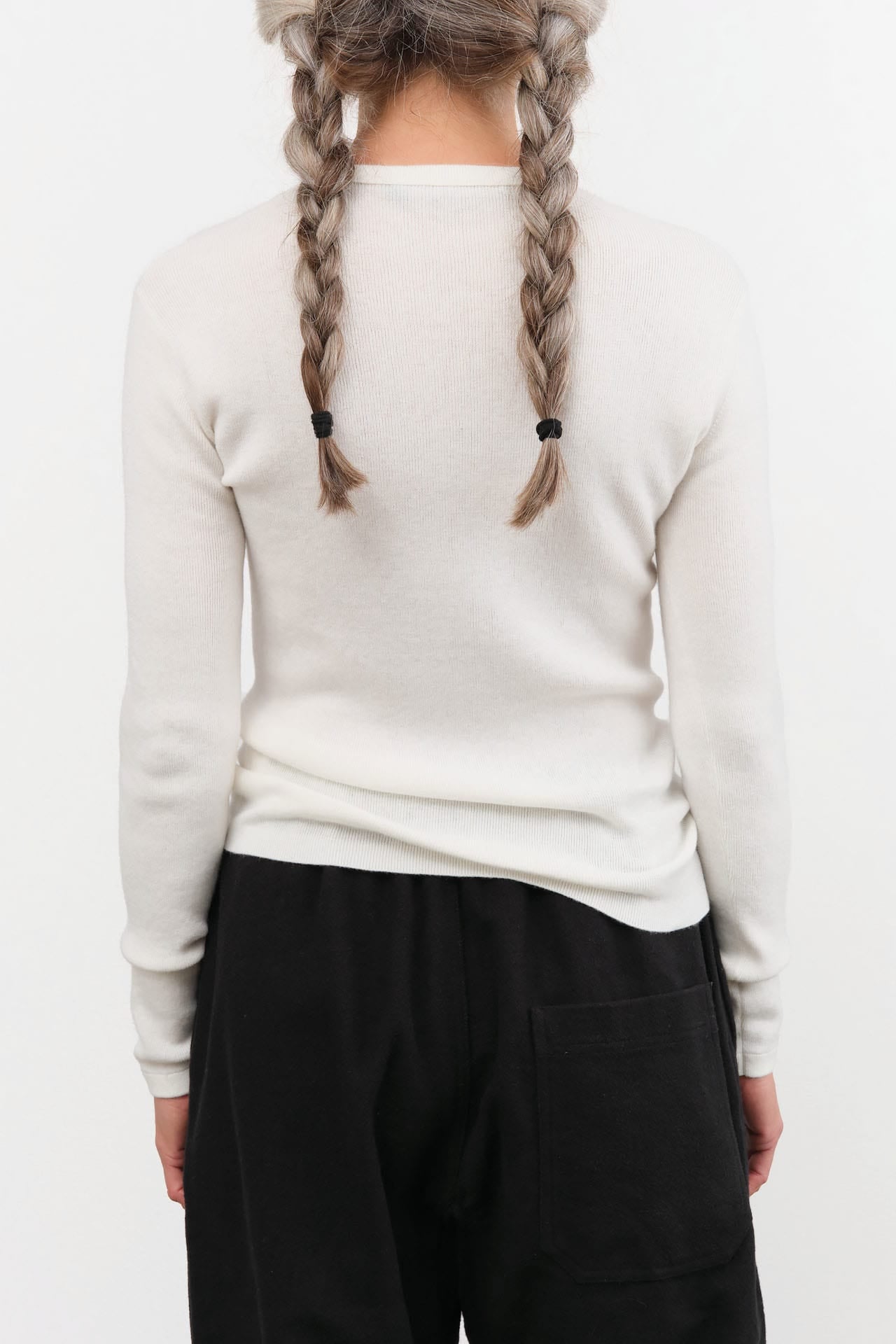 Sofie D'Hoore Apparel Womens Sweaters Minerva Rib Pullover in Off-White