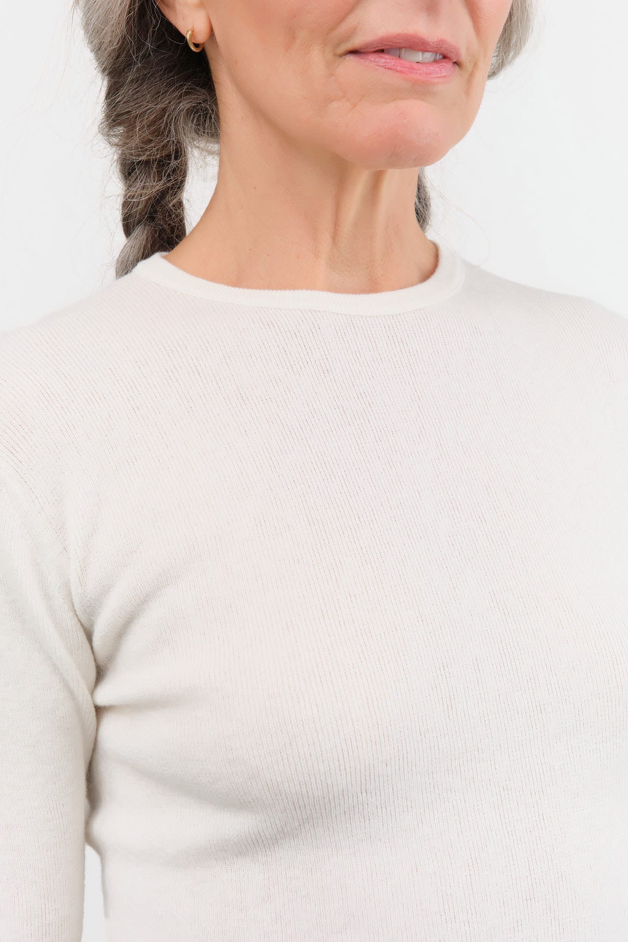 Sofie D'Hoore Apparel Womens Sweaters Minerva Rib Pullover in Off-White