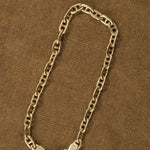 !4k Solid Gold Marine Link Bracelet 