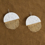 Hannah Keefe Sterling Silver and Brass Peach Earrings