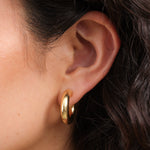 Front view of Small Chubby Hoop Earrings