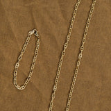 Solid Large Marine Link Gold Chain Necklace 