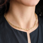 Stephanie Windsor Solid 14K Gold Marine Necklace 