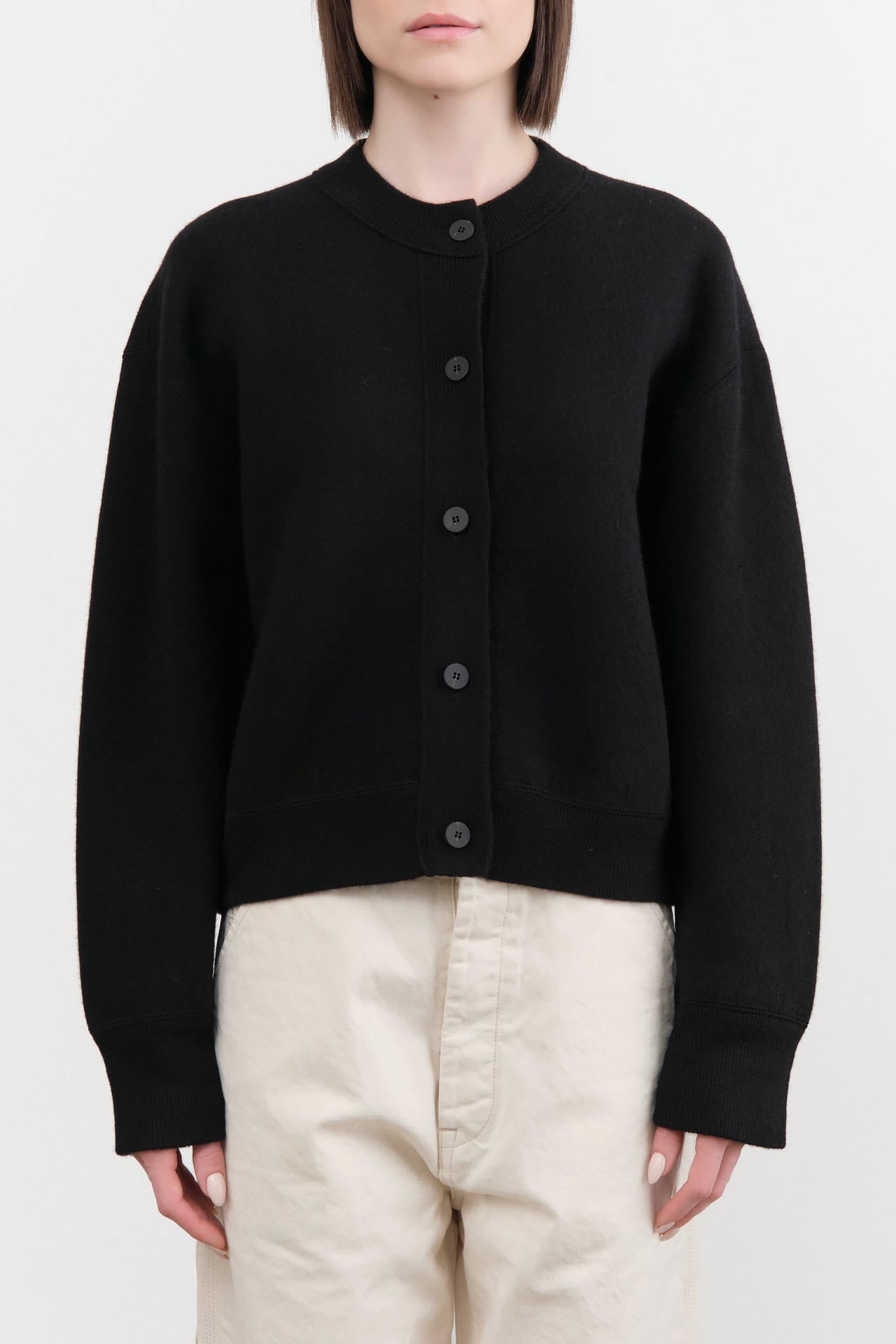 Studio Nicholson Apparel Womens Sweaters Arvine Crew Neck Cardigan
