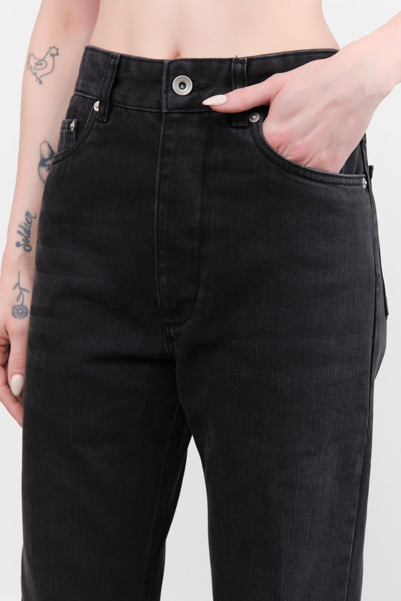 Studio Nicholson Apparel Womens Denim Barra Square Pocket Jean