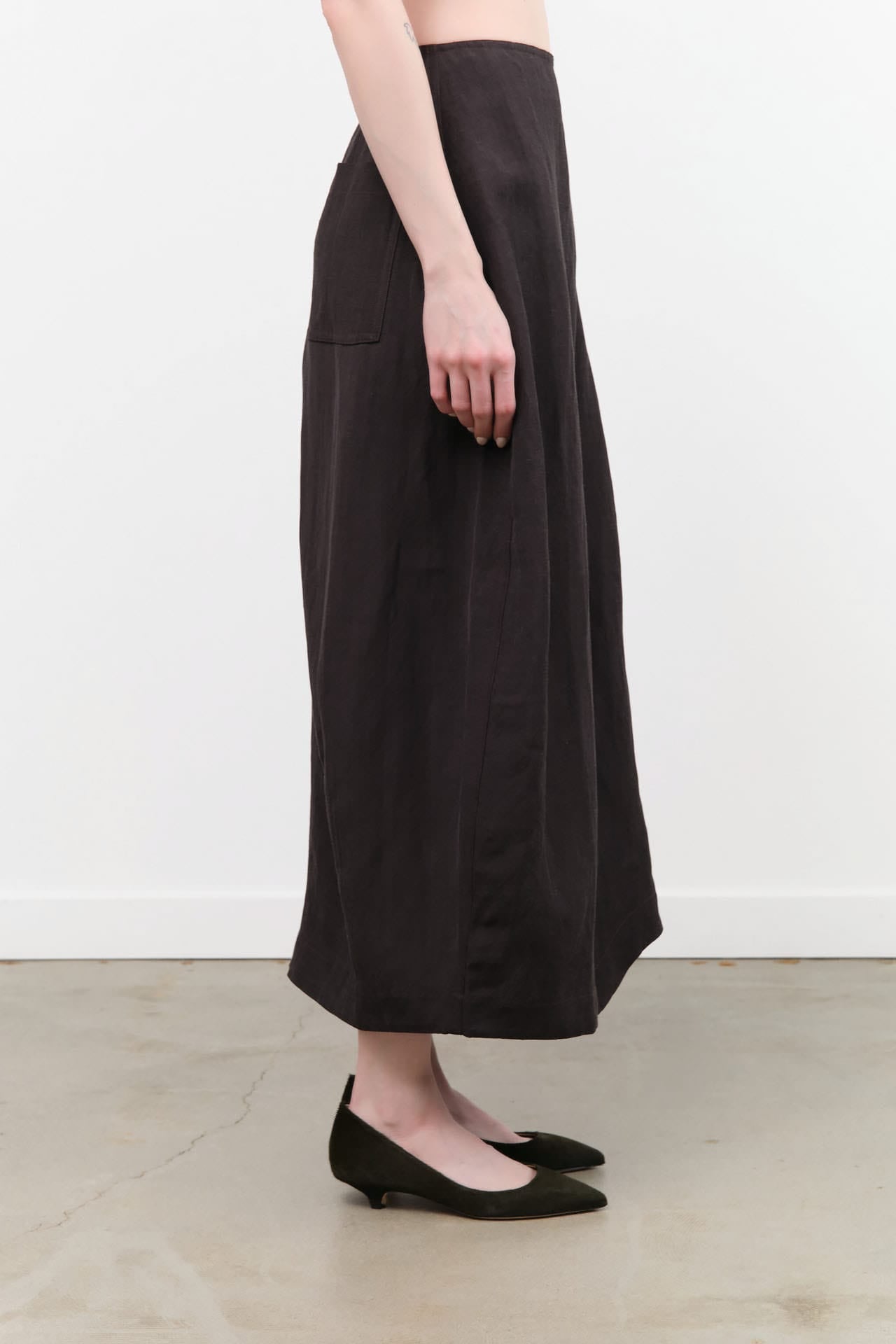 Studio Nicholson Apparel Womens Skirts Bryde Deep Pleat Curved Skirt