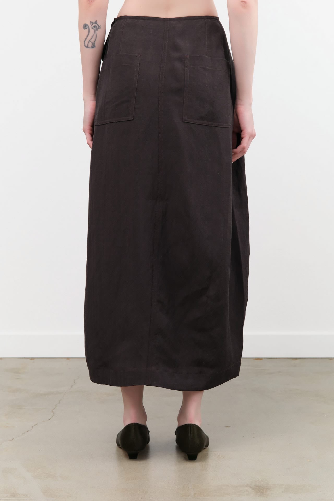 Studio Nicholson Apparel Womens Skirts Bryde Deep Pleat Curved Skirt
