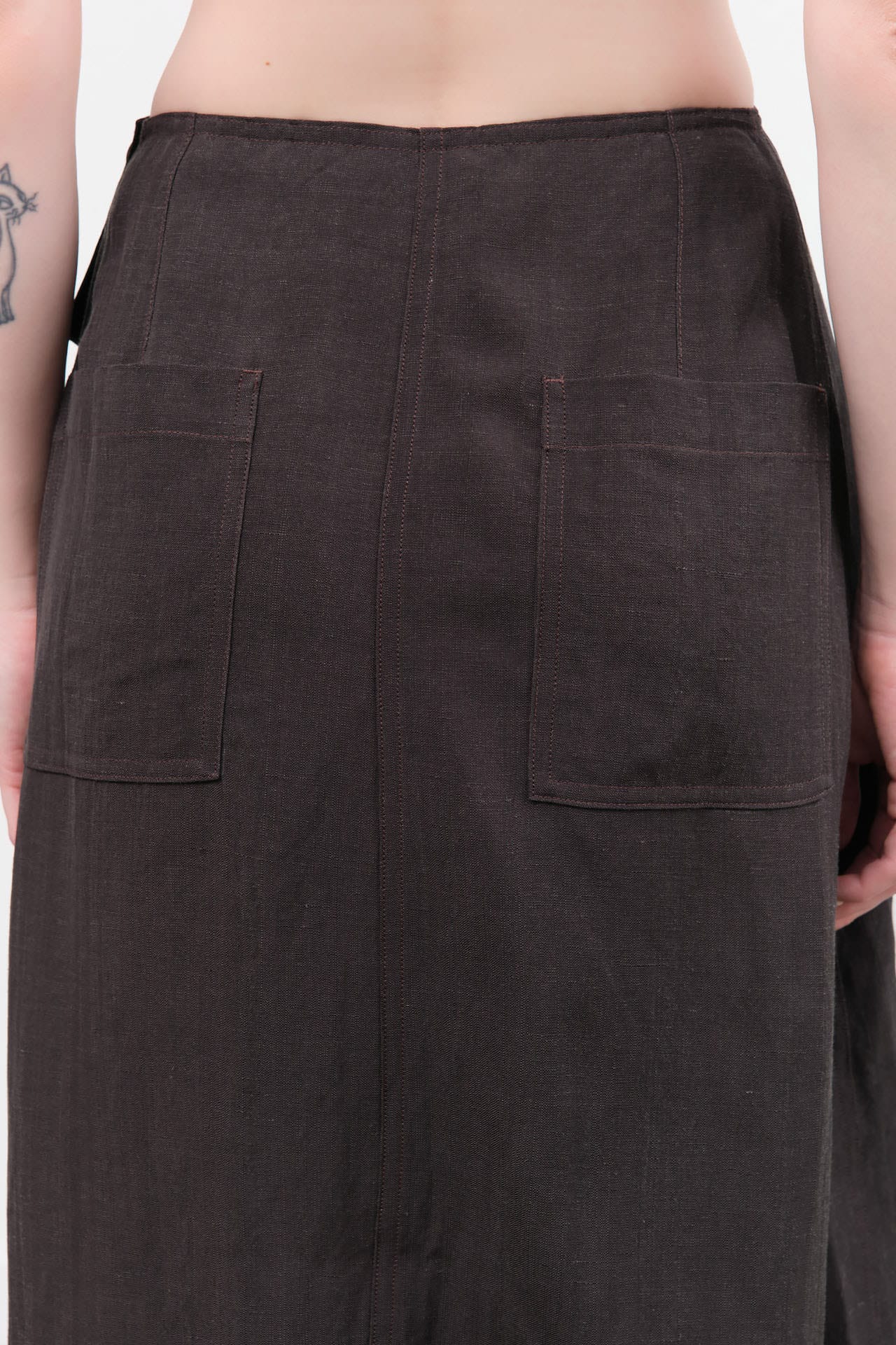 Studio Nicholson Apparel Womens Skirts Bryde Deep Pleat Curved Skirt