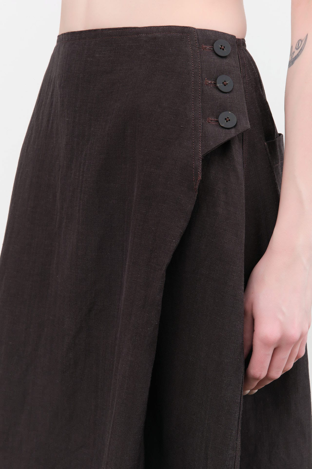Studio Nicholson Apparel Womens Skirts Bryde Deep Pleat Curved Skirt