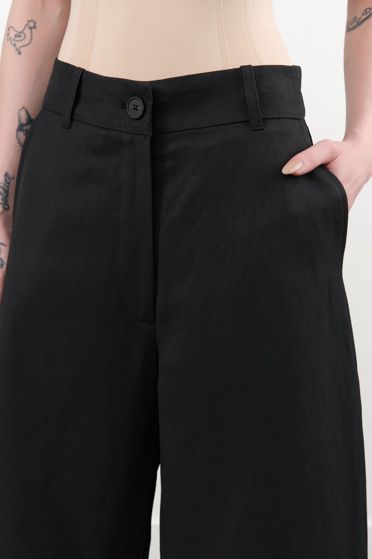 Studio Nicholson Apparel Womens Pants Chalco Linen Pant