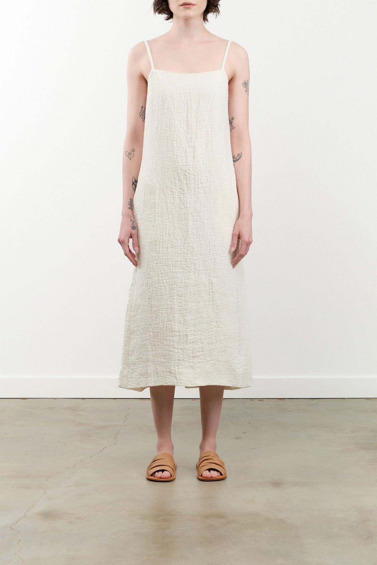 Studio Nicholson | Danae Dress UK 12 | Cotton | Parchment | Women's - Cedar & Hyde Mercantile Studio Nicholson | Danae Dress UK 12 | Cotton | Parchment | Women's - Cedar & Hyde Mercantile