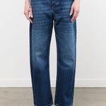 Studio Nicholson Apparel Womens Denim Denjo Wide Leg Forward Seam Pant