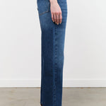 Studio Nicholson Apparel Womens Denim Denjo Wide Leg Forward Seam Pant