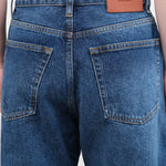 Studio Nicholson Apparel Womens Denim Denjo Wide Leg Forward Seam Pant