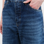 Studio Nicholson Apparel Womens Denim Denjo Wide Leg Forward Seam Pant