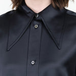 Black Ink Gable Peak Collar Shirt by Studio Nicholson