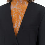 Black Joyce Collarless Tailored Blazer by Studio Nicholson