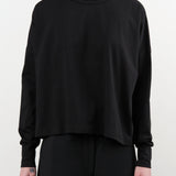 Studio Nicholson Apparel Womens Blouses Loop Long Sleeve T-Shirt in Black