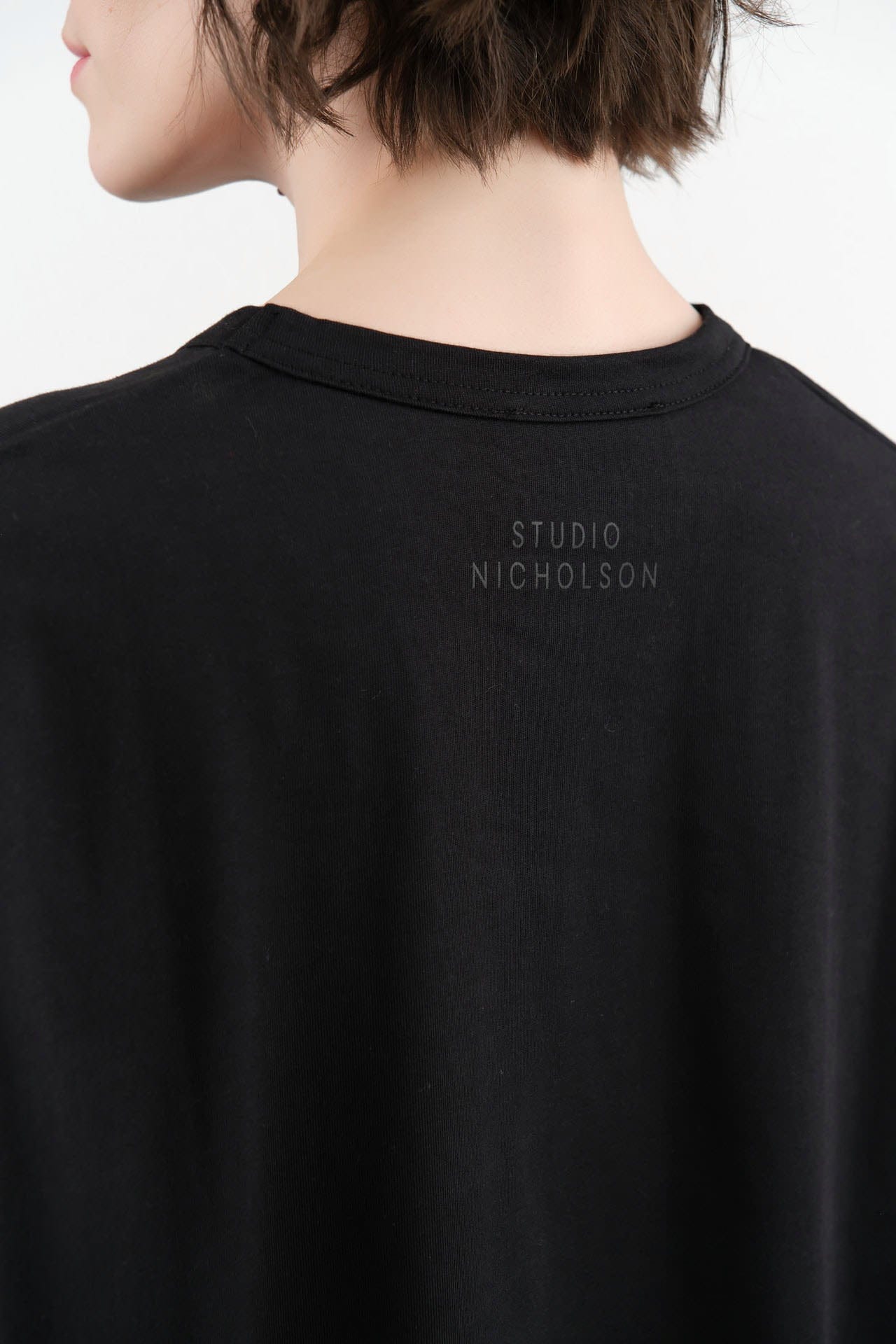 Studio Nicholson Apparel Womens Blouses Loop Long Sleeve T-Shirt in Black