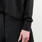 Studio Nicholson Apparel Womens Blouses Loop Long Sleeve T-Shirt in Black