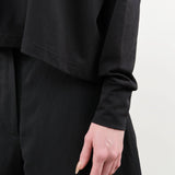 Studio Nicholson Apparel Womens Blouses Loop Long Sleeve T-Shirt in Black