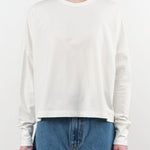 Studio Nicholson Apparel Womens Tees Loop Long Sleeve T-Shirt in Optic White