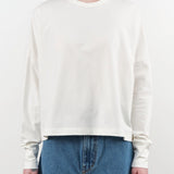 Studio Nicholson Apparel Womens Tees Loop Long Sleeve T-Shirt in Optic White