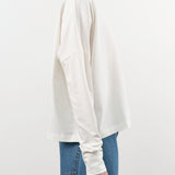 Studio Nicholson Apparel Womens Tees Loop Long Sleeve T-Shirt in Optic White