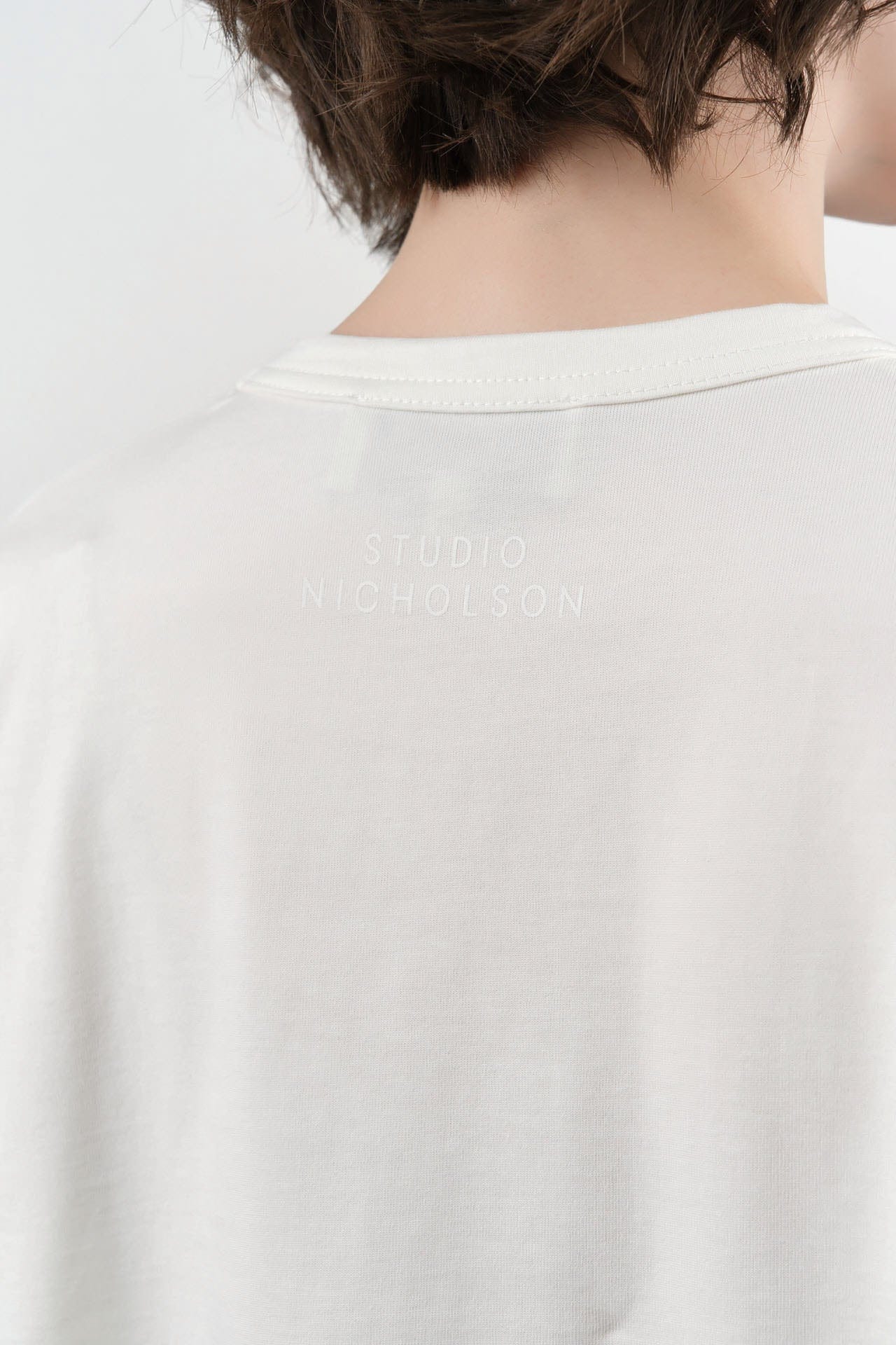 Studio Nicholson Apparel Womens Tees Loop Long Sleeve T-Shirt in Optic White