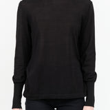 Nilo Jersey Neck Roll Sweater by Studio Nicholson in Black 