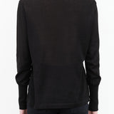 Studio Nicholson Designer Brand Nilo Jersey Long Tight Arm Sleeve Neck Roll Turtleneck Sweater in Black 