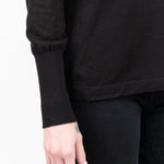 Nilo Jersey Long Sleeve Neck Roll Turtleneck Sweater with Tight Sleeves in Black by Designer Brand Studio Nicholson