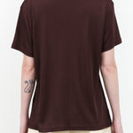 Rond Short Sleeve T-shirt in Chocolate Brown by Designer Brand Studio Nicholson