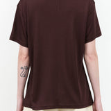 Rond Short Sleeve T-shirt in Chocolate Brown by Designer Brand Studio Nicholson