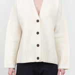 Sake Boiled Wool Cardigan by Studio Nicholson in Parchment