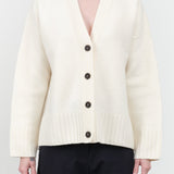 Sake Boiled Wool Cardigan by Studio Nicholson in Parchment