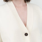 Parchment Sake Boiled Wool Cardigan by Studio Nicholson