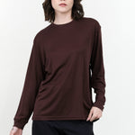 Studio Nicholson Simmons Long Sleeve Top in Chocolate Brown 