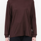 Simmons Long Sleeve Top by Studio Nicholson in Chocolate Brown 