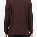 Designer Brand Studio Nicholson Cozy Simmons Long Sleeve Top in Chocolate Brown