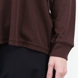 Chocolate Brown Classic Simmons Long Sleeve Top by Designer Brand Studio Nicholson