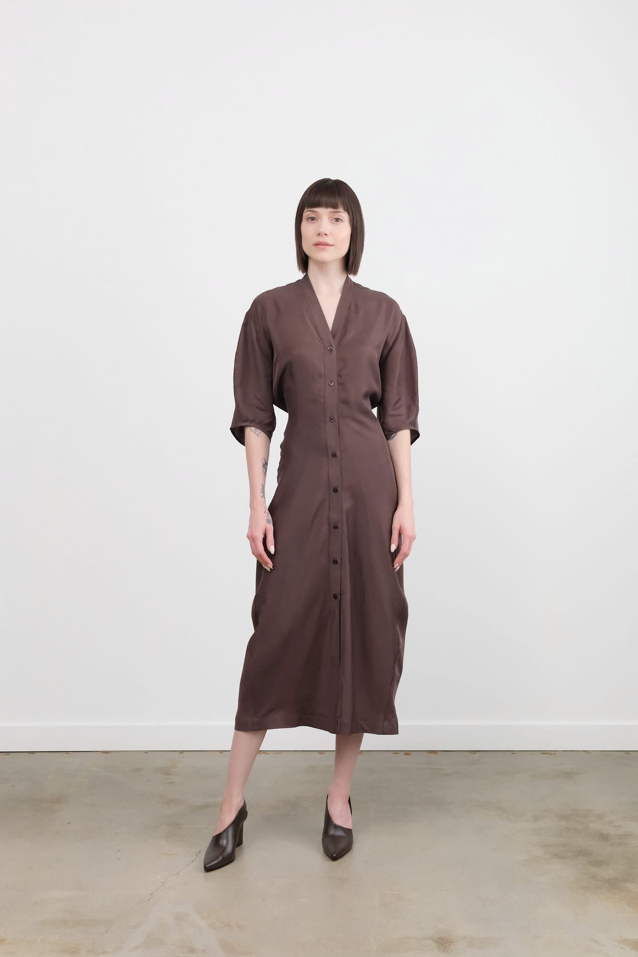 Studio Nicholson Apparel Womens Dresses Yosha Curved Hem Dress