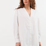 Shaina Mote Apparel Womens Blouses Studio Shirt in Salt