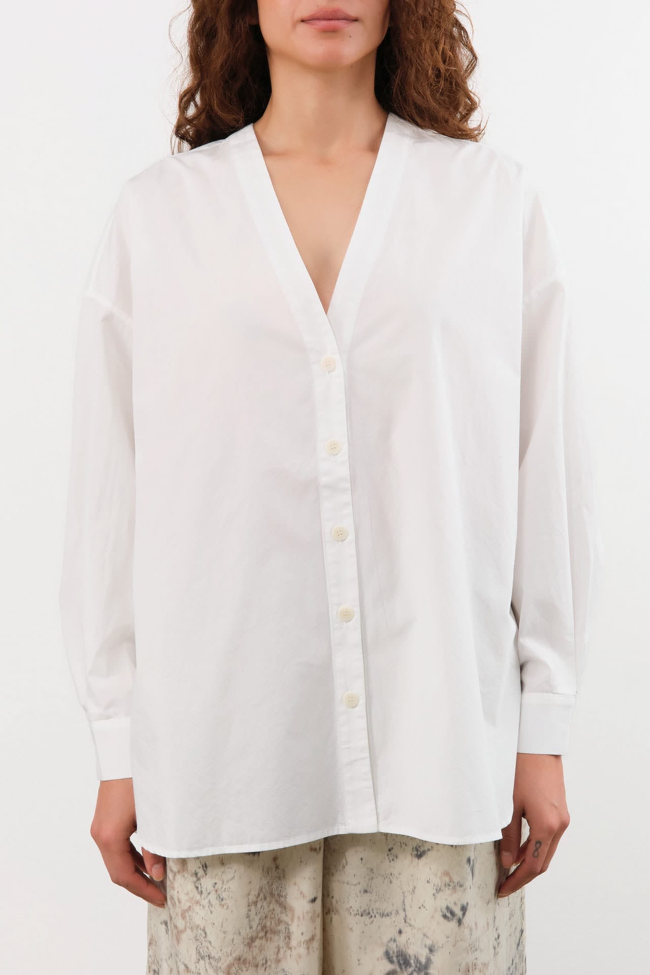 Shaina Mote Apparel Womens Blouses Studio Shirt in Salt